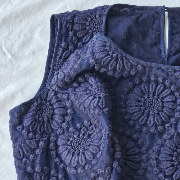 Boden Embroidered Organza Lace Dress - Women's Size 12 - Picture 8 of 16